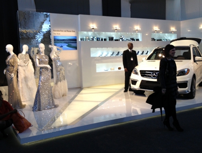 A well-known designer shows off his latest work in the lobby