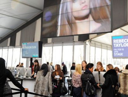 We check in for the runway shows we've been invited to